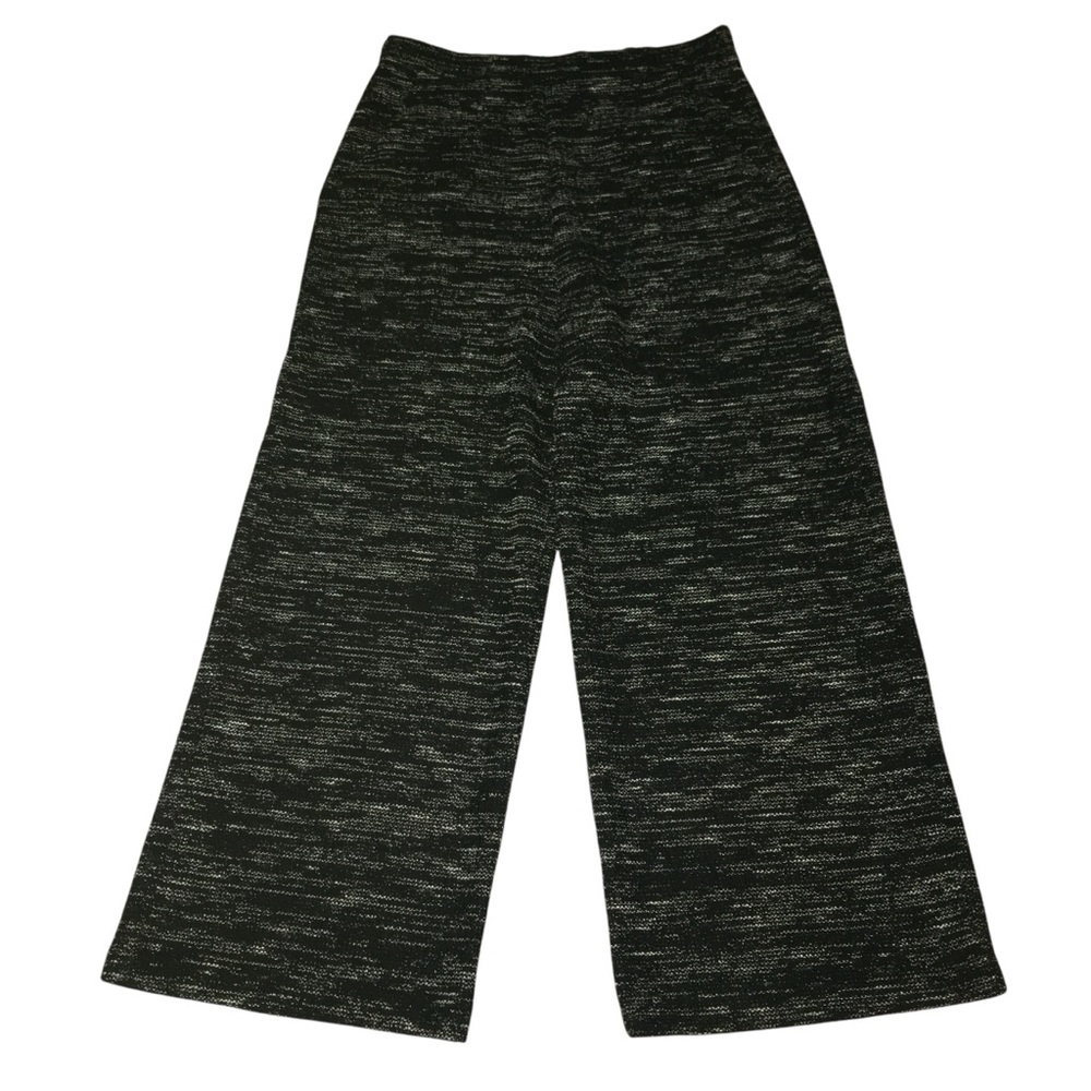 Banana Republic 33x28 Wide Leg High Rise Heather Knit Blk Wht Pants Womens Large
